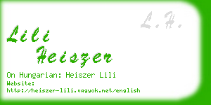 lili heiszer business card